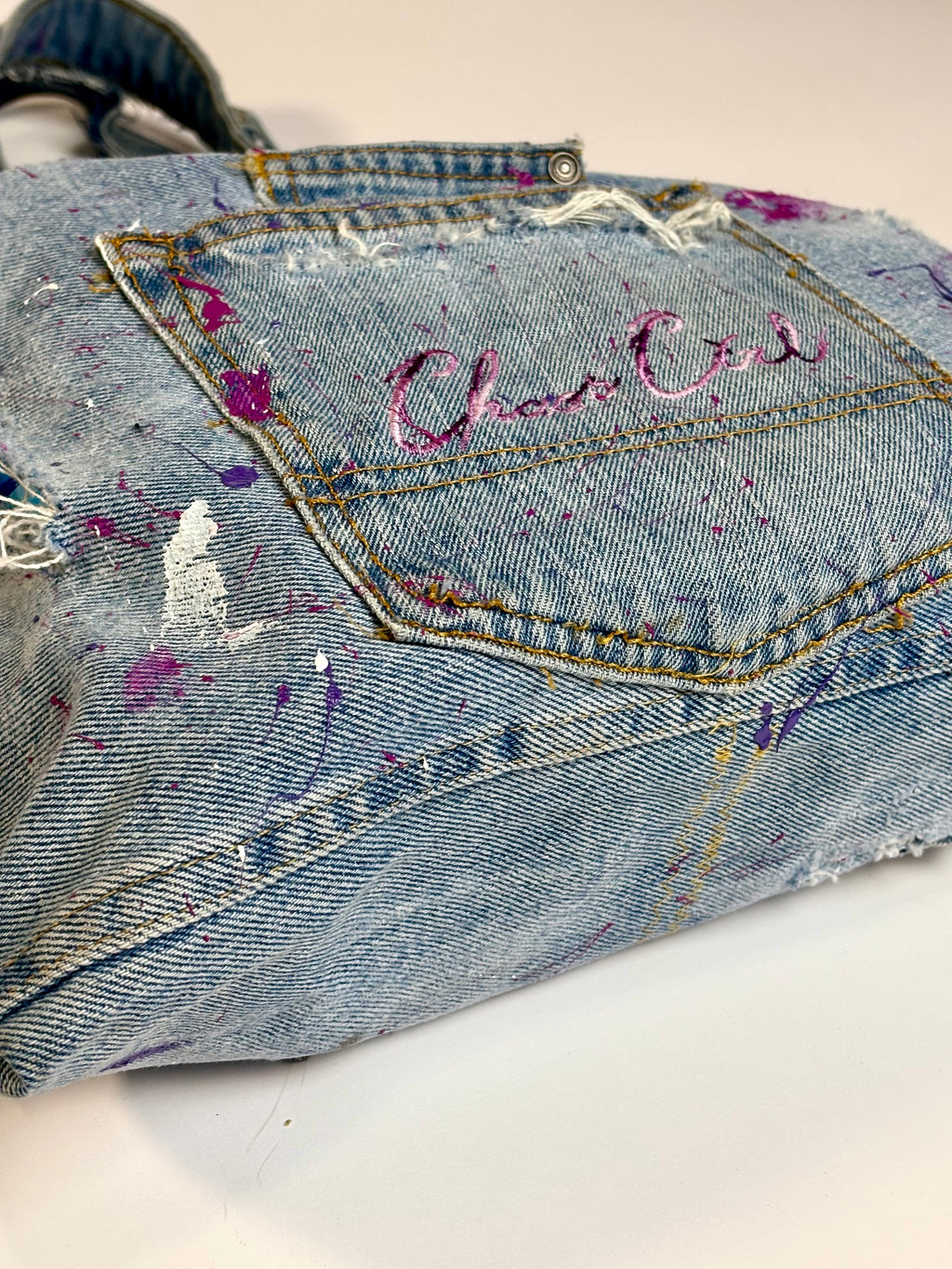 Denim Crazed Tote